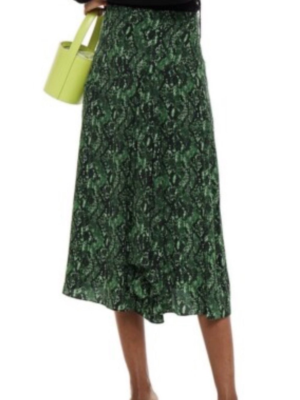 Veronica Beard Snakeskin Midi Skirt